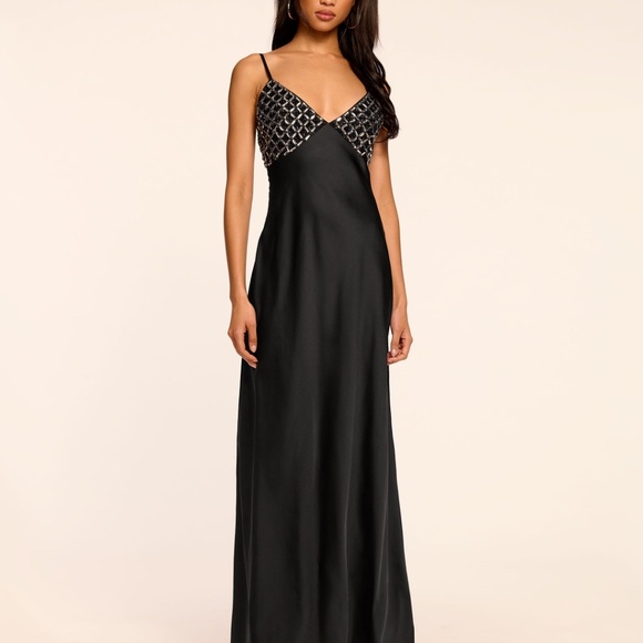 Ramy Brook Black Lizzy Embellished Gown - Picture 1 of 4